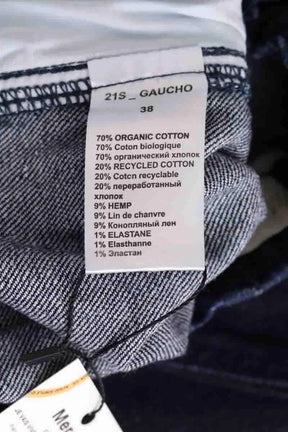 Pantalon droit Mes Demoiselles Gaucho Bleu en Coton