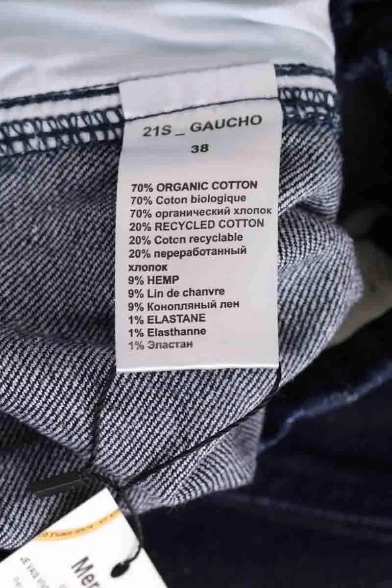 Pantalon droit Mes Demoiselles Gaucho Bleu en Coton