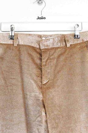 Pantalon droit Mister K Doré en Coton