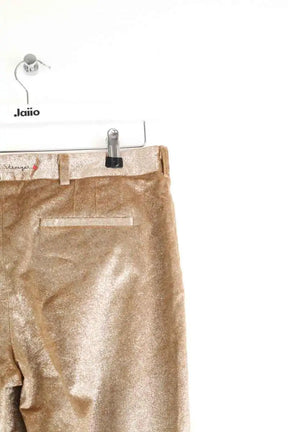 Pantalon droit Mister K Doré en Coton