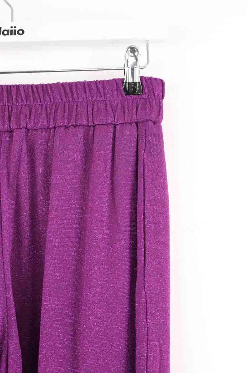Pantalon droit Momoni Baccarat Violet en Synthétique