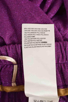 Pantalon droit Momoni Baccarat Violet en Synthétique
