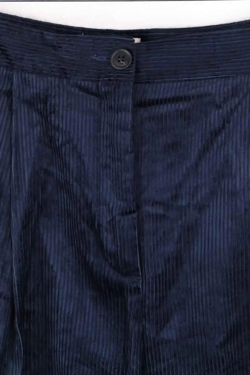 Pantalon droit Momoni Marine en Coton