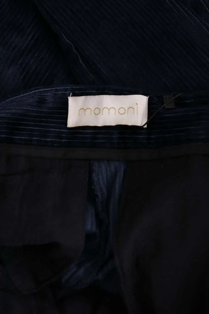 Pantalon droit Momoni Marine en Coton