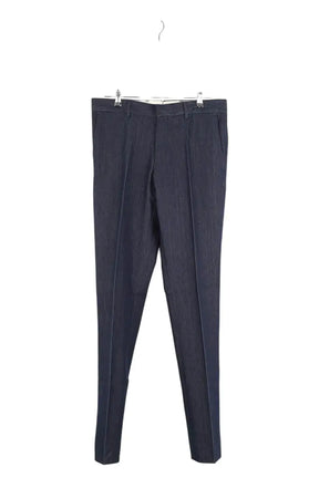 Pantalon droit Moncler Bleu en Coton, taille S - Seconde Main