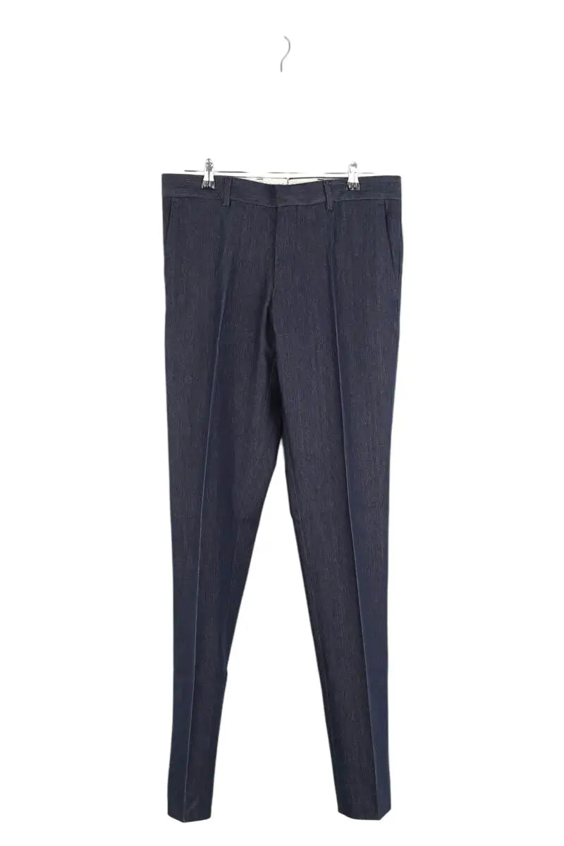Pantalon droit Moncler Bleu en Coton, taille S - Seconde Main