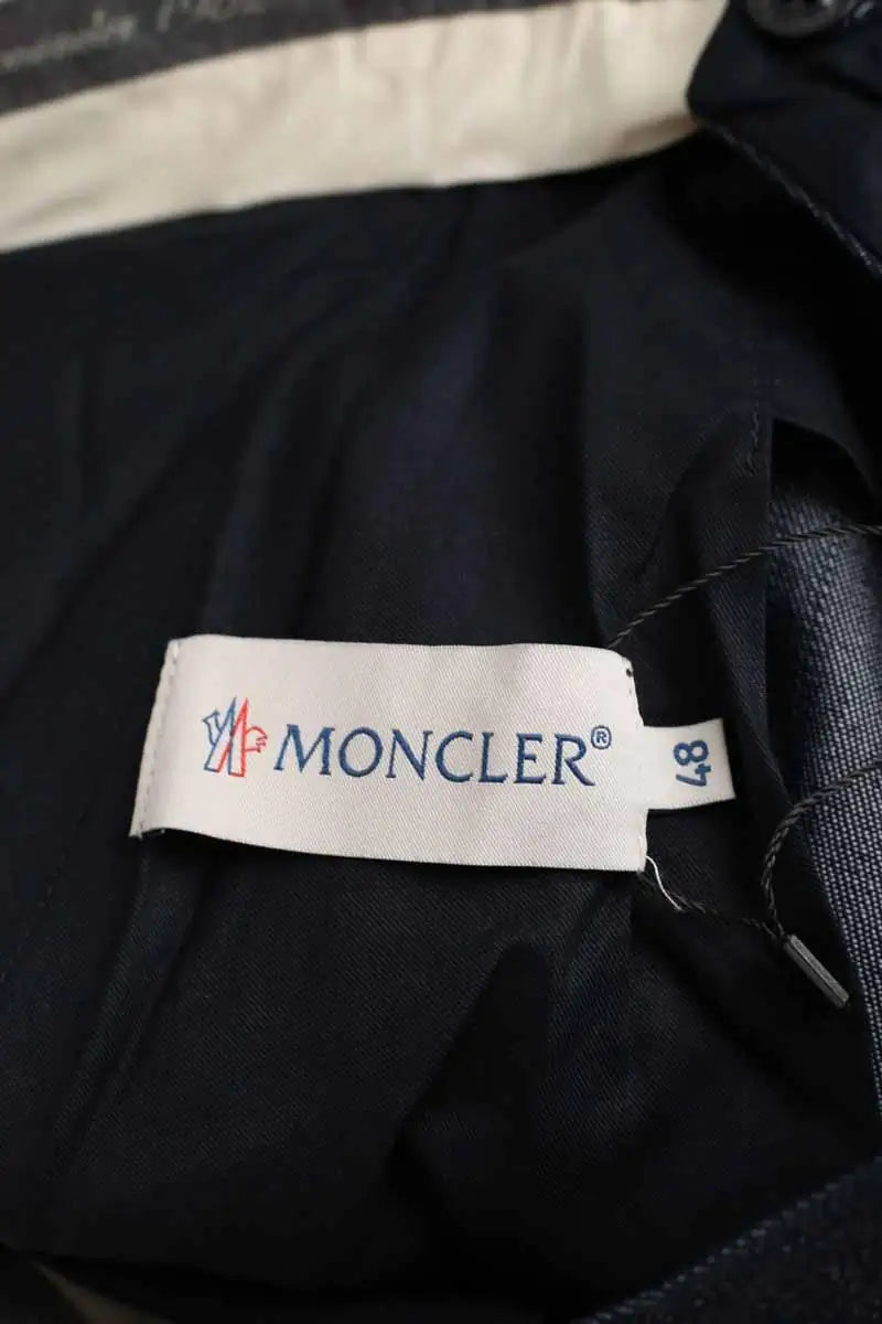 Pantalon droit Moncler Bleu en Coton