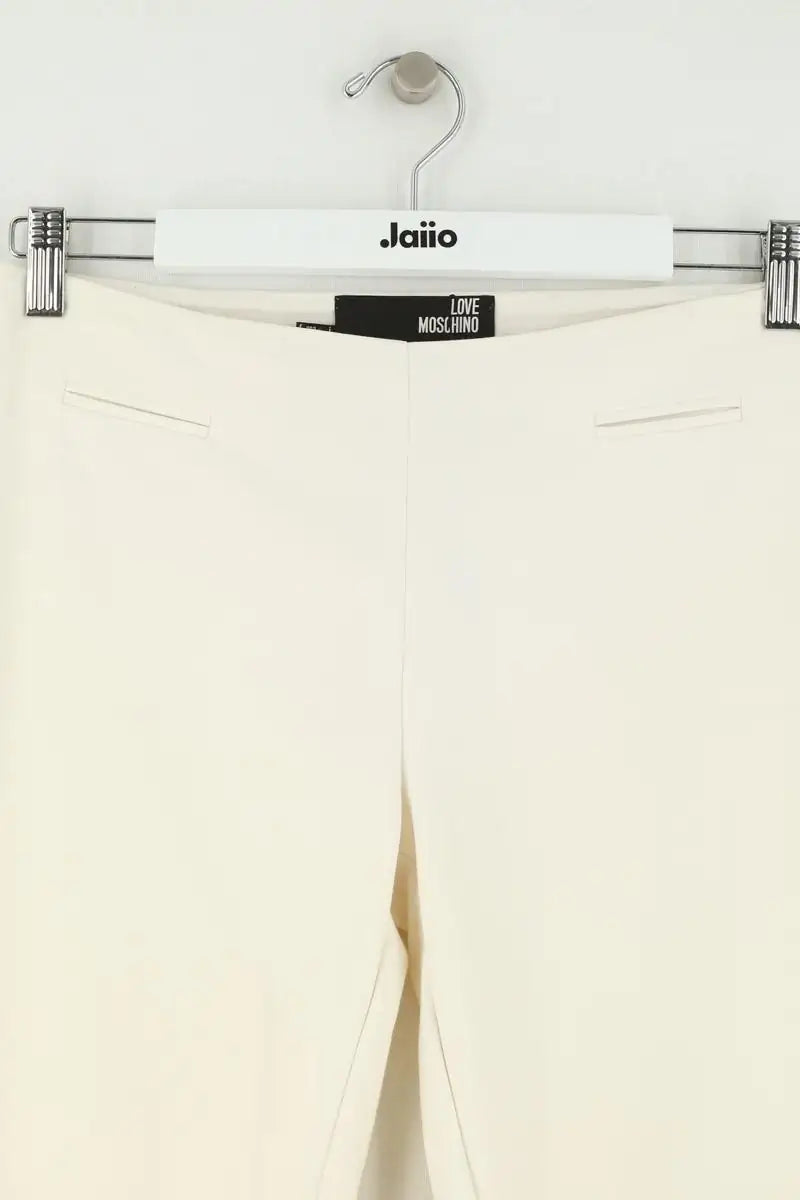 Pantalon droit Moschino Blanc en Coton