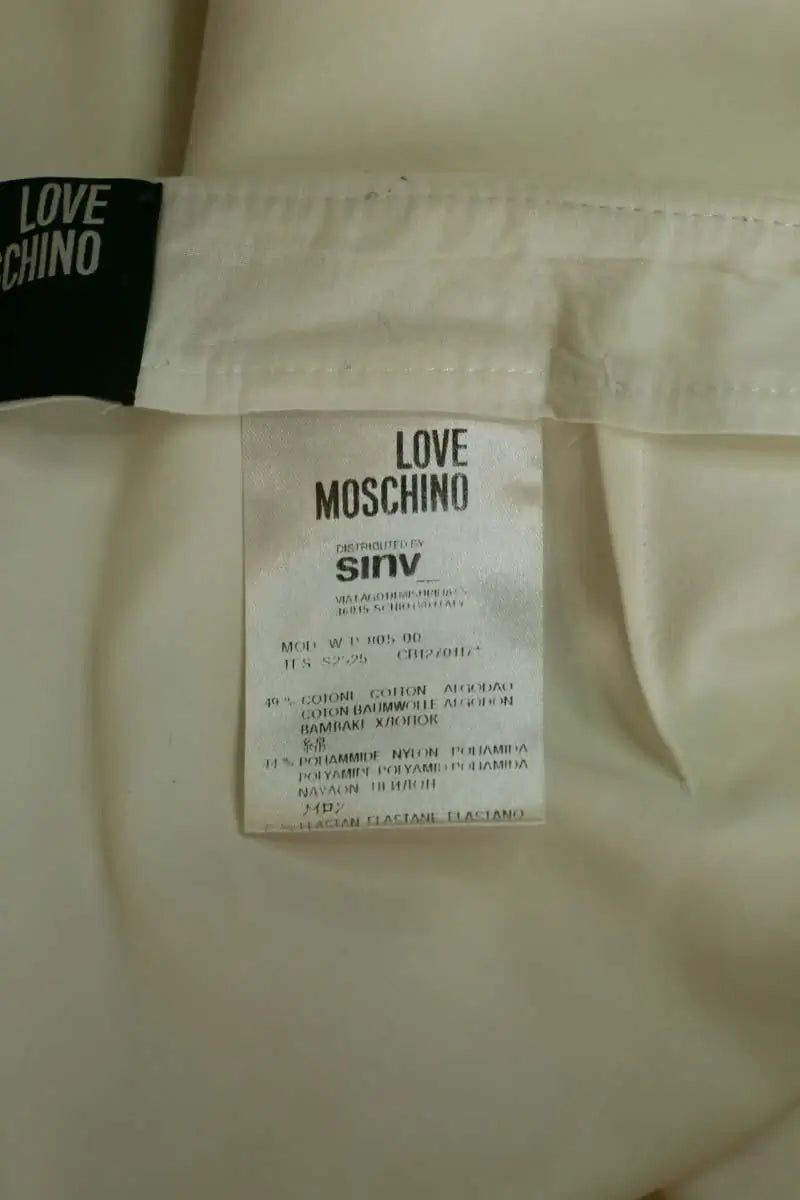 Pantalon droit Moschino Blanc en Coton