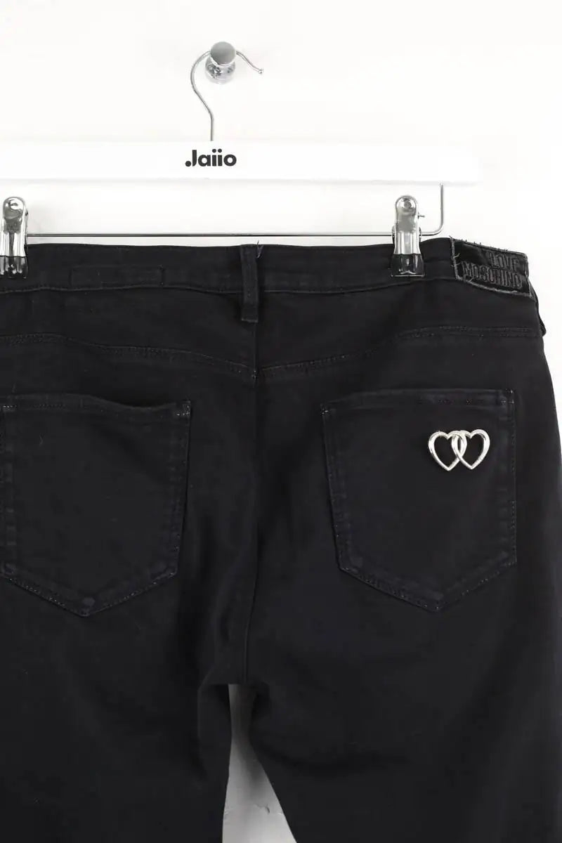 Pantalon droit Moschino Noir en Coton