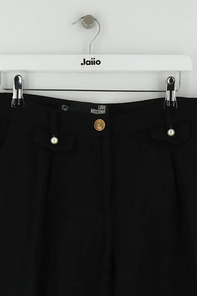 Pantalon droit Moschino Noir en Lin