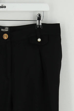 Pantalon droit Moschino Noir en Lin