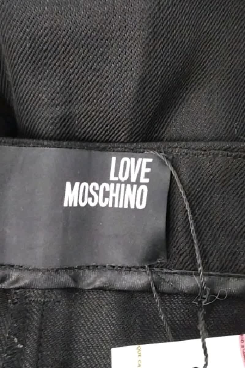 Pantalon droit Moschino Noir en Lin