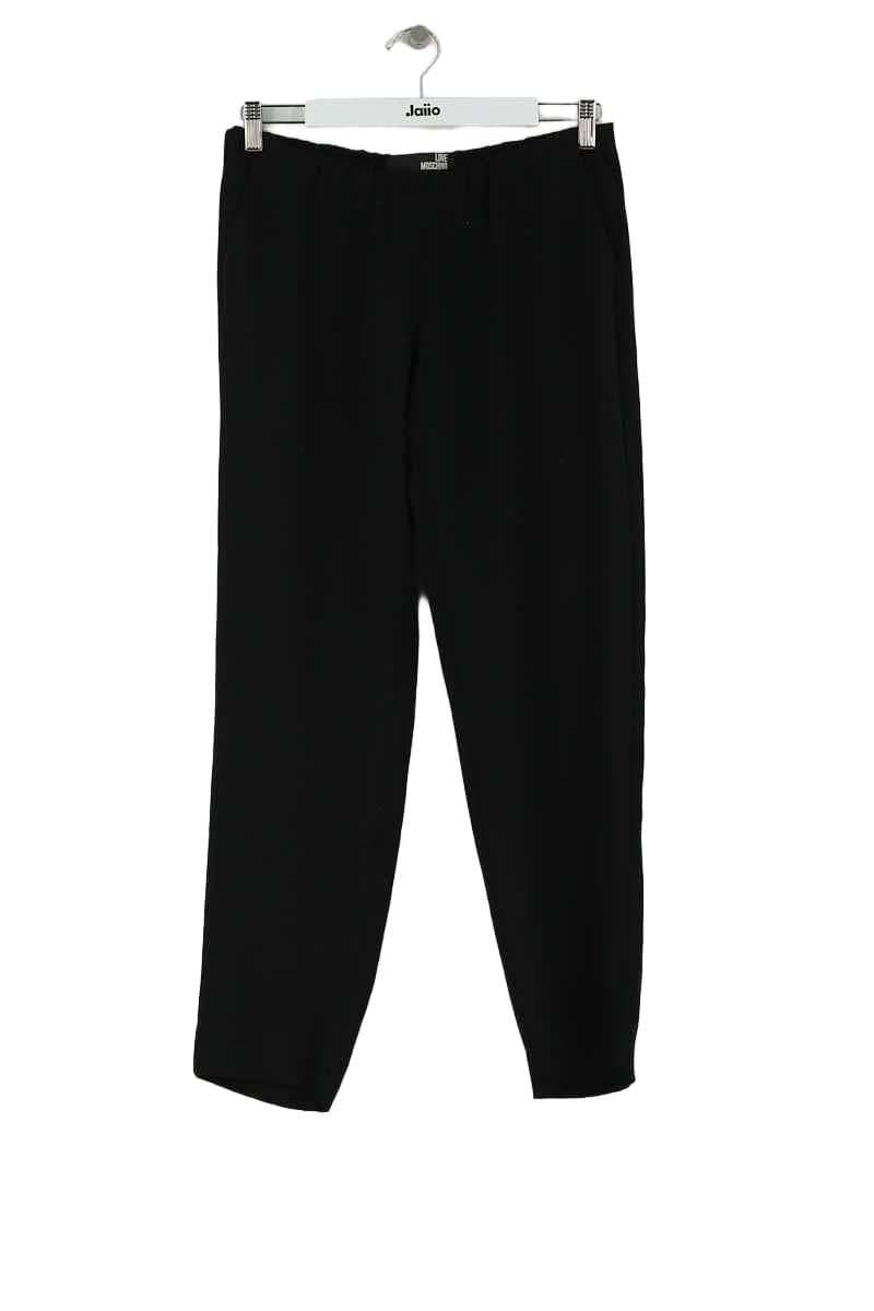 Pantalon droit Moschino Noir en Polyester, taille XL - Seconde Main