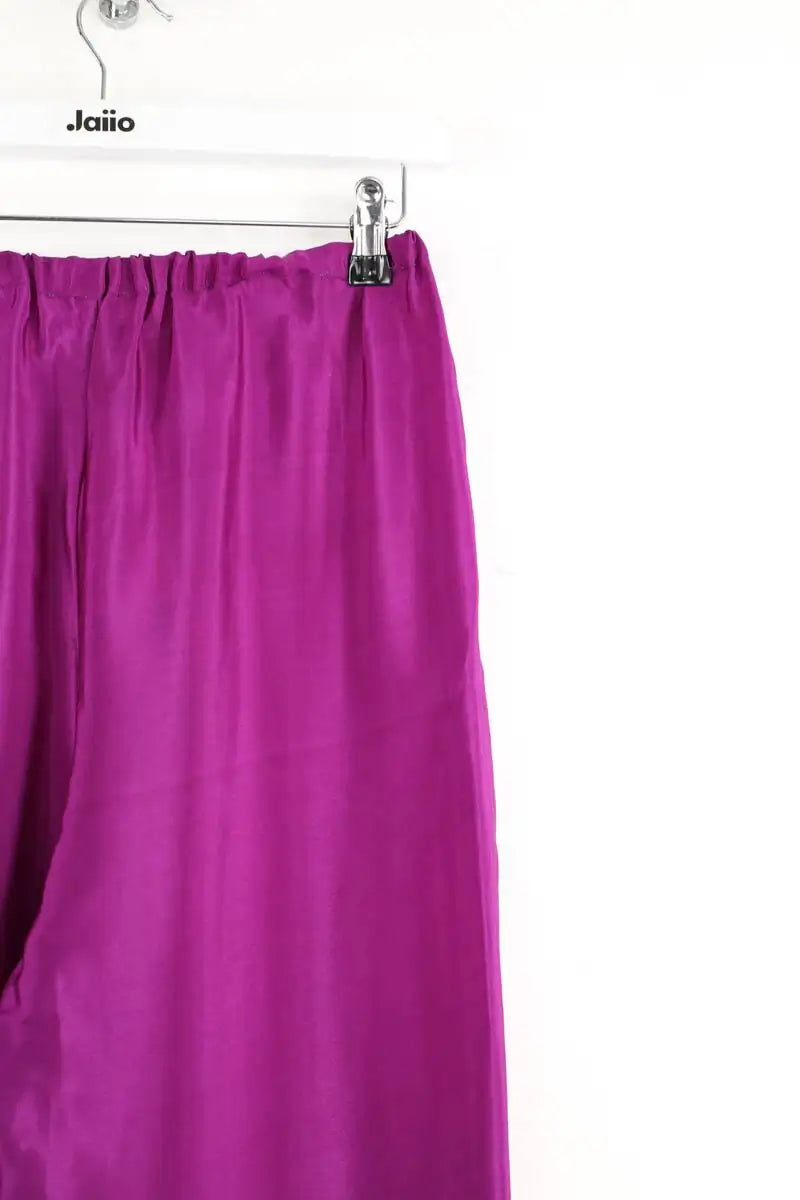 Pantalon droit Mow Violet en Soie