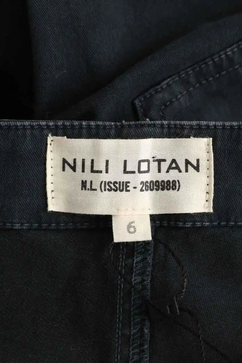 Pantalon droit Nili Lotan Noir en Coton