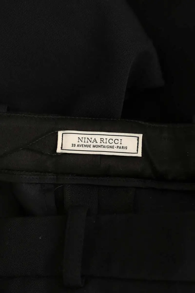 Pantalon droit Nina Ricci Noir en Laine