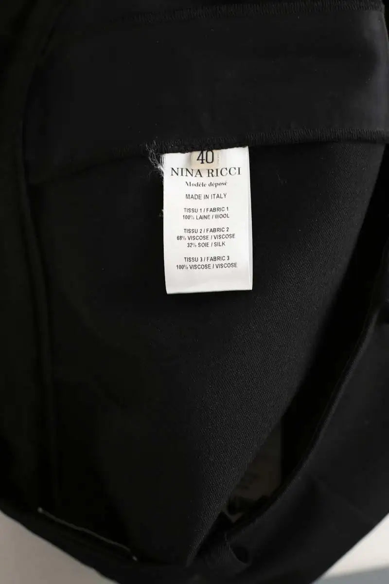 Pantalon droit Nina Ricci Noir en Laine