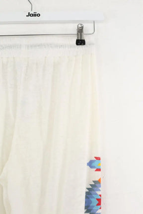 Pantalon droit Notshy Blanc en Lin