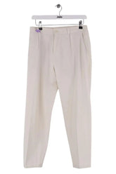 Pantalon droit Noyoco Blanc en Coton, taille S - Seconde Main