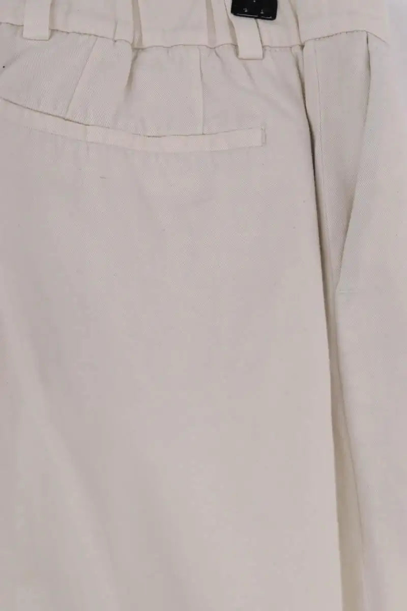 Pantalon droit Noyoco Blanc en Coton