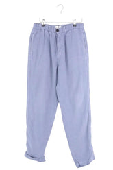 Pantalon droit Octobre Bleu en Lin, taille M - Seconde Main