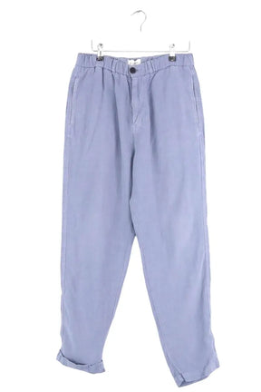 Pantalon droit Octobre Bleu en Lin, taille M - Seconde Main