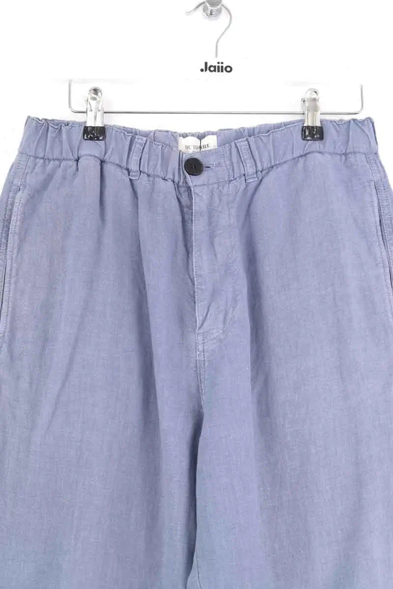 Pantalon droit Octobre Bleu en Lin