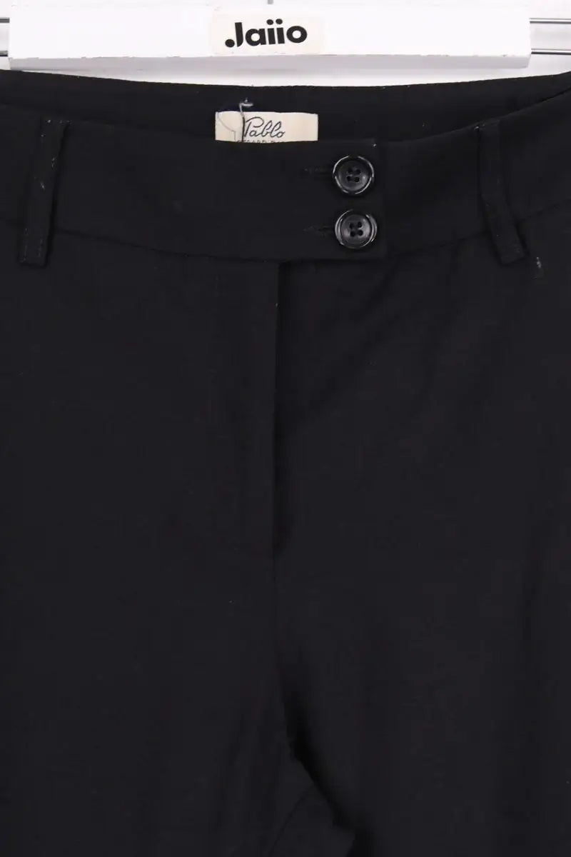 Pantalon droit Pablo Noir en Laine