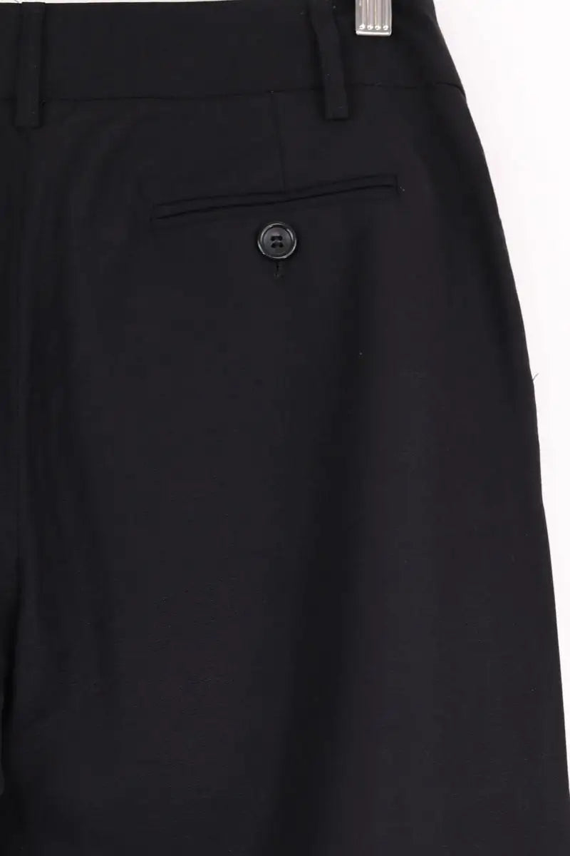 Pantalon droit Pablo Noir en Laine
