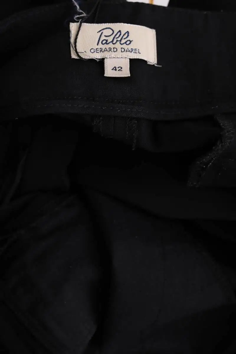 Pantalon droit Pablo Noir en Laine