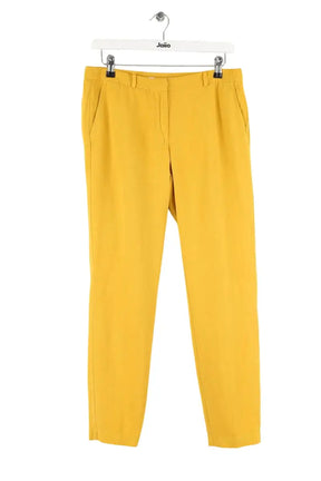 Pantalon droit Pomandère Jaune en Viscose, taille L - Seconde Main