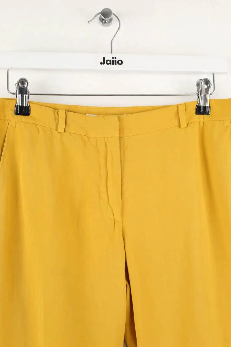 Pantalon droit Pomandère Jaune en Viscose