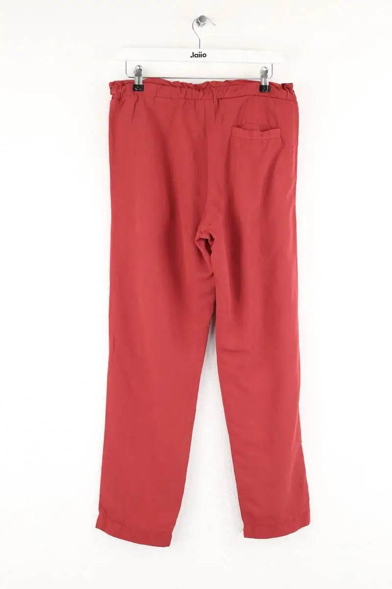 Pantalon droit Pomandère Rouge en Viscose