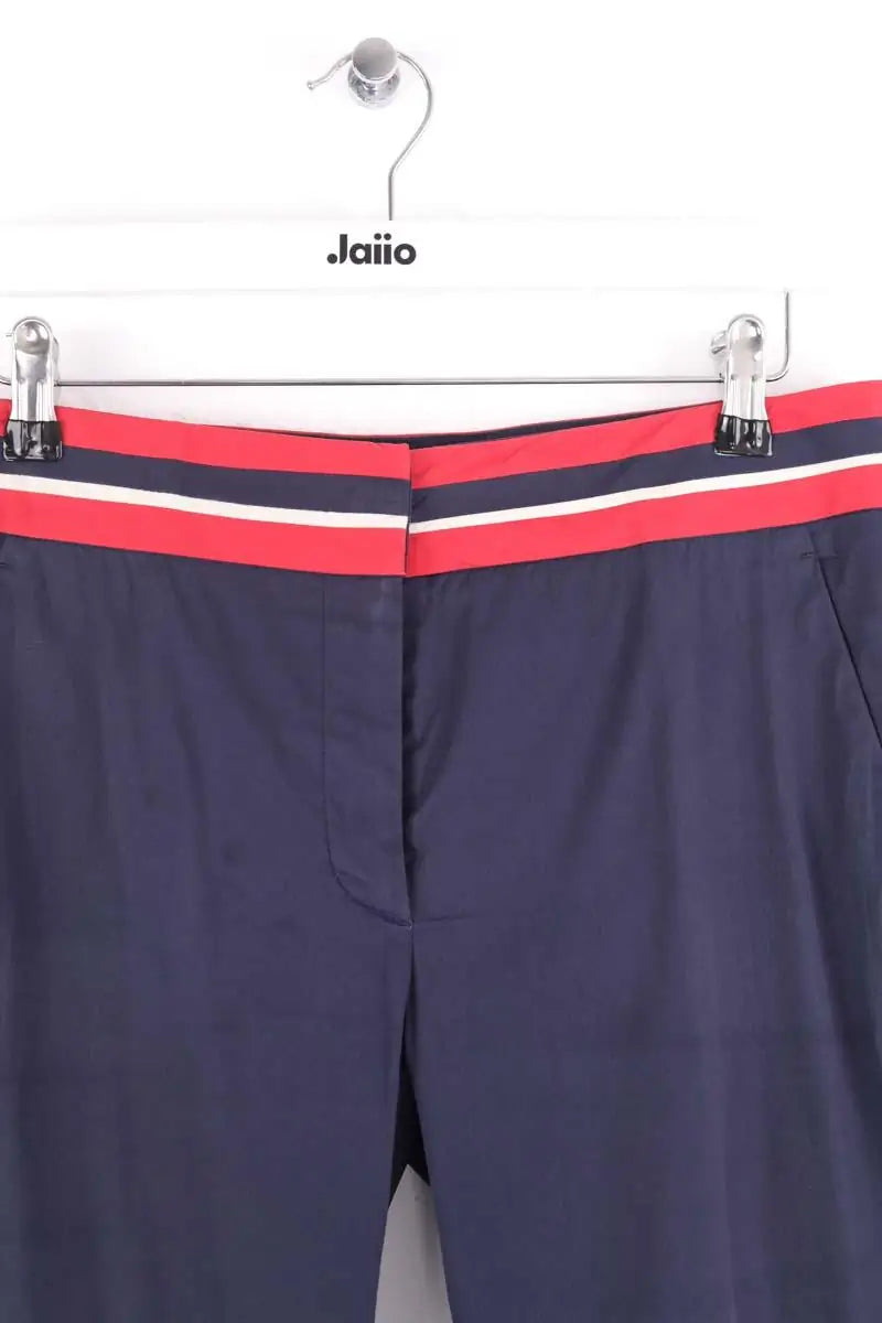 Pantalon droit Prada Bleu en Synthétique