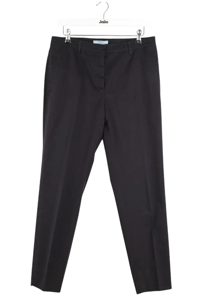 Pantalon droit Prada Noir en Coton, taille L - Seconde Main