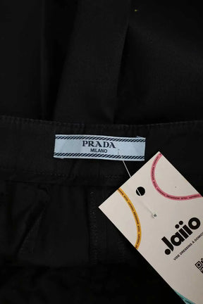 Pantalon droit Prada Noir en Coton