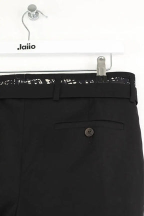 Pantalon droit Prada Noir en Laine
