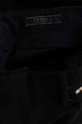 Pantalon droit Prada Noir en Laine