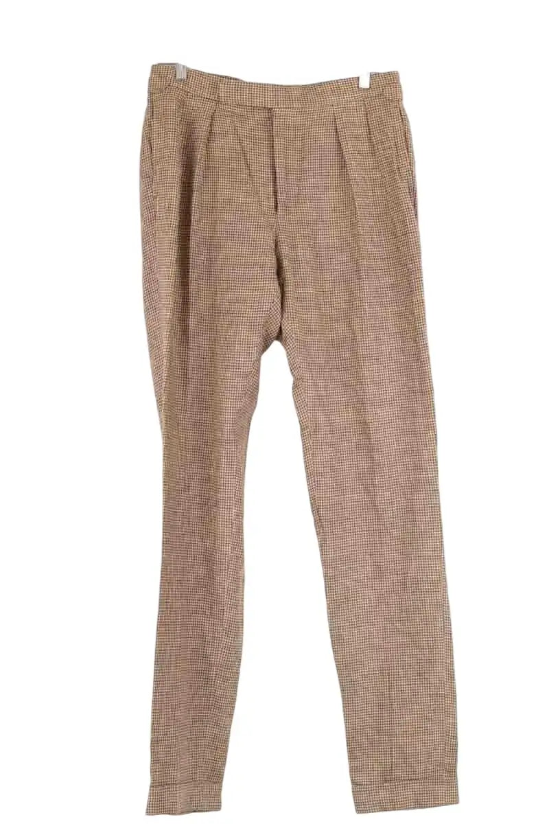 Pantalon droit Ralph Lauren Camel en Laine, taille M - Seconde Main