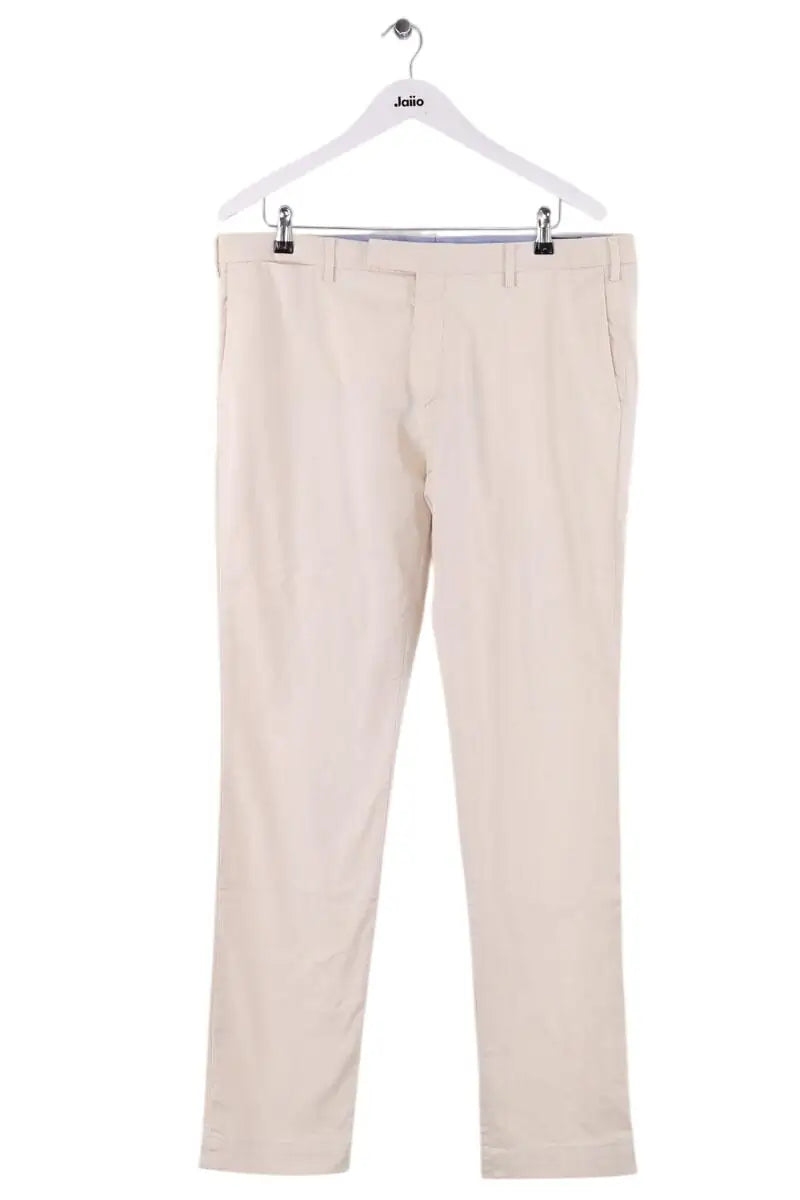Pantalon droit Ralph Lauren Ecru en Coton, taille M - Seconde Main