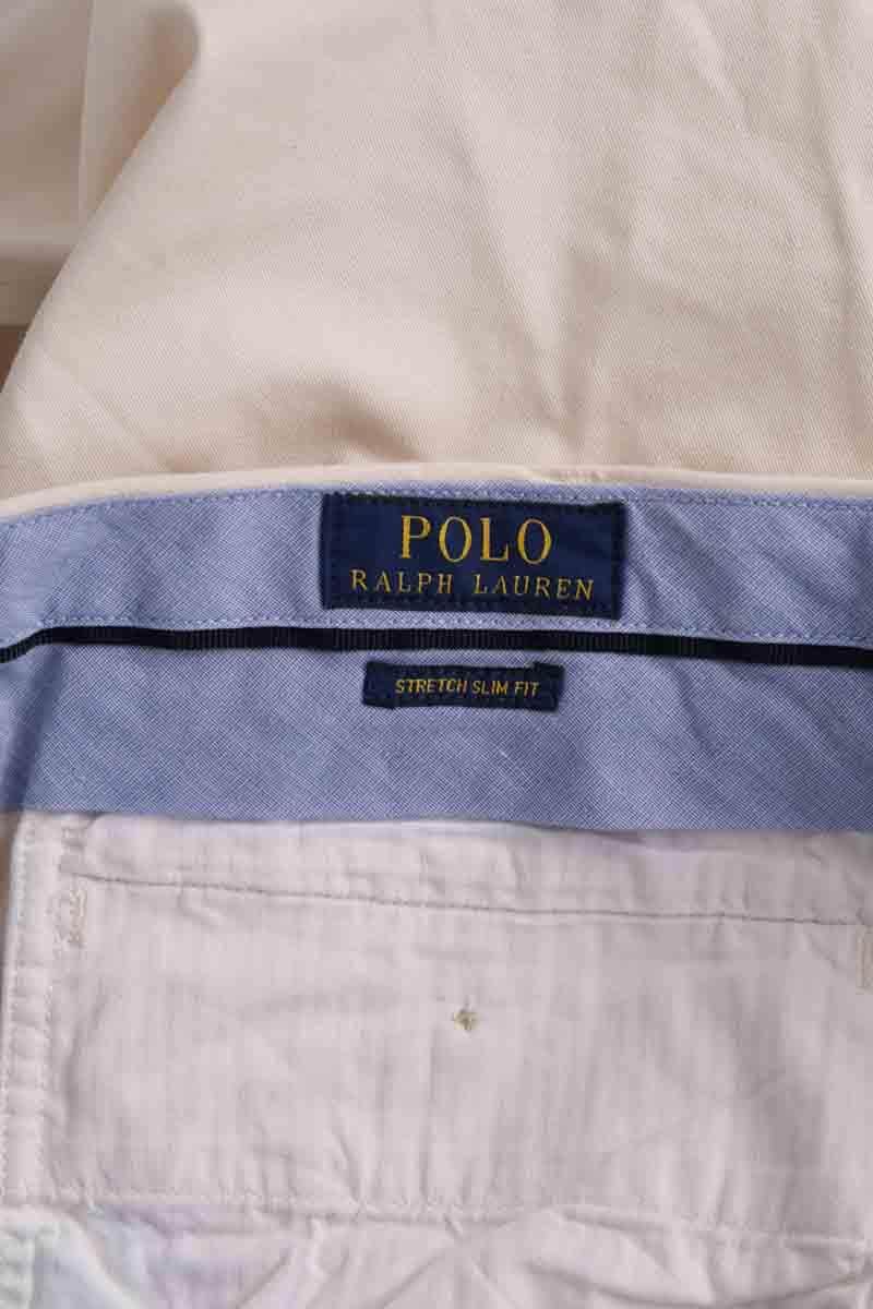 Pantalon droit Ralph Lauren Ecru en Coton
