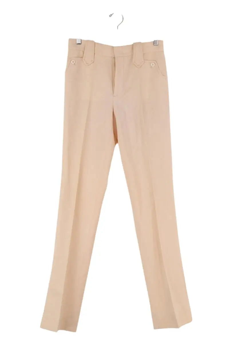 Pantalon droit Ralph Lauren Ecru en Synthétique, taille S - Seconde Main