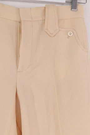 Pantalon droit Ralph Lauren Ecru en Synthétique