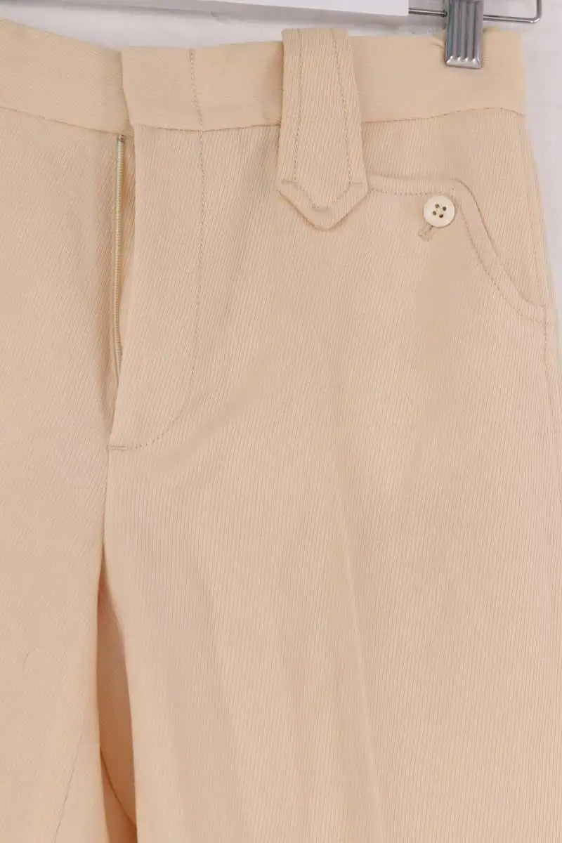 Pantalon droit Ralph Lauren Ecru en Synthétique