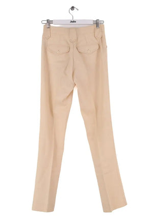 Pantalon droit Ralph Lauren Ecru en Synthétique