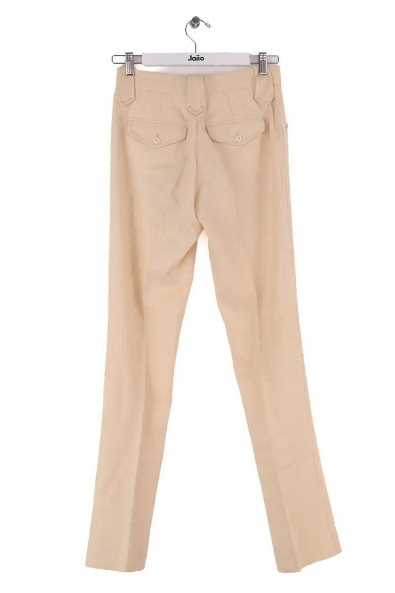Pantalon droit Ralph Lauren Ecru en Synthétique