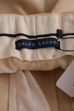 Pantalon droit Ralph Lauren Ecru en Synthétique