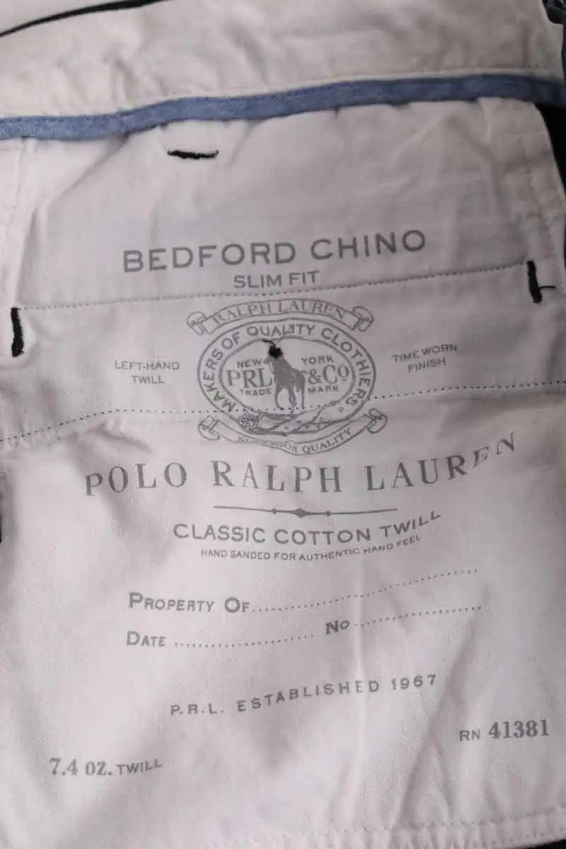 Pantalon droit Ralph Lauren Noir en Coton