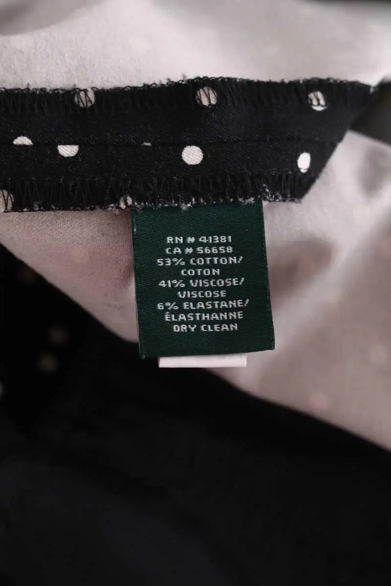 Pantalon droit Ralph Lauren Noir en Coton